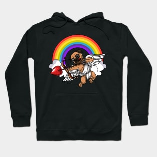 Pug Dog Cupid Hoodie